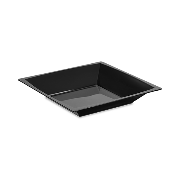тарелка квадратная ПС глубокая 172 мм черная/6