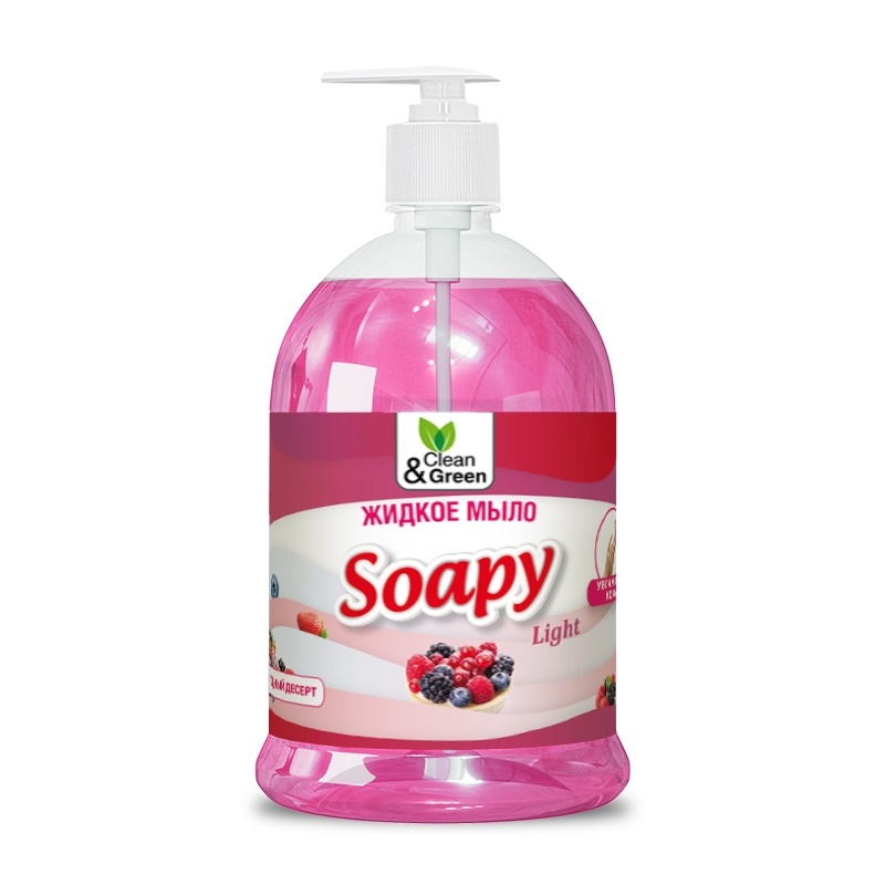 Жидкое мыло Clean&Green Soapy Light «Ягодный десерт» с дозатором, 500 мл, ЧЗ купить в Кирове по цене от производителя