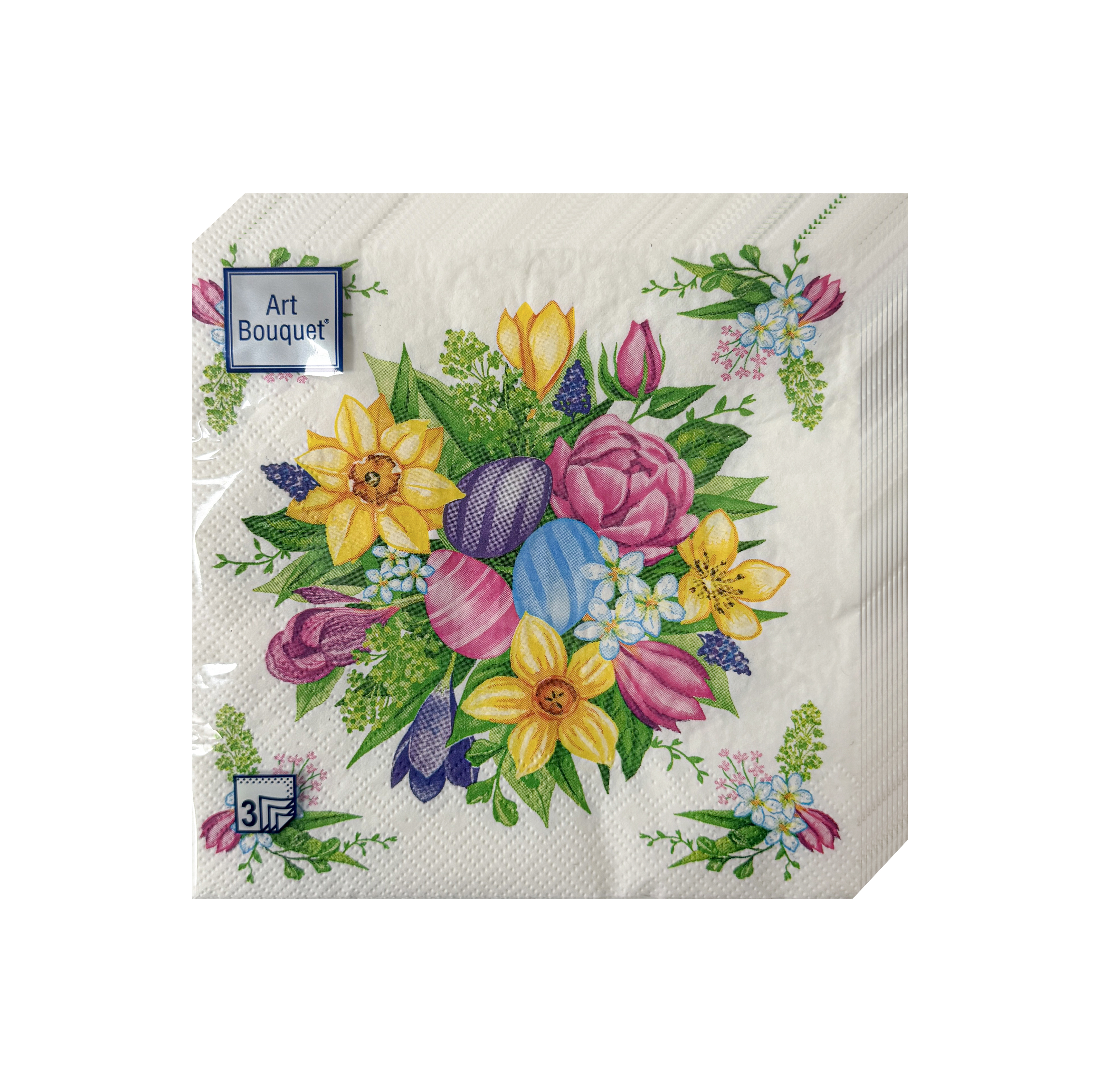 Салфетки Art Bouquet «Букет на праздник», пасхальные, 3 слоя, 33×33 см, 20 шт. от производителя в Кирове