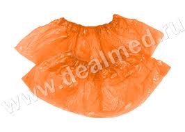 чехлы д/обуви  стандарт  (оранжевые) 50 пар/100 *