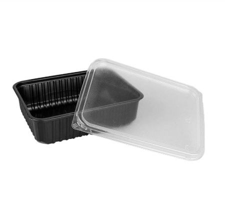 контейнер  750мл прямоугольный 179х132 КР-179 ЧЕРНЫЙ