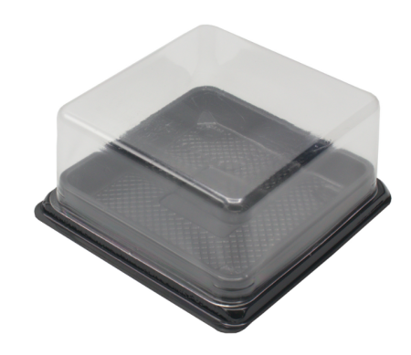 контейнер КД-504 дно черн. (КД-504 крышка прозрачн. купол НИЗКАЯ)*