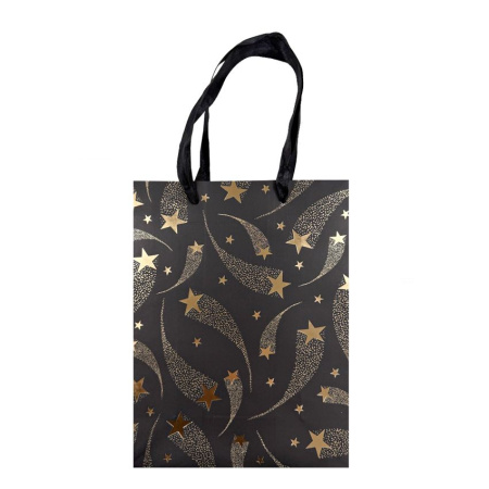 сумка ламин. 18х23,5х8 Звезды-кометы с тиснением