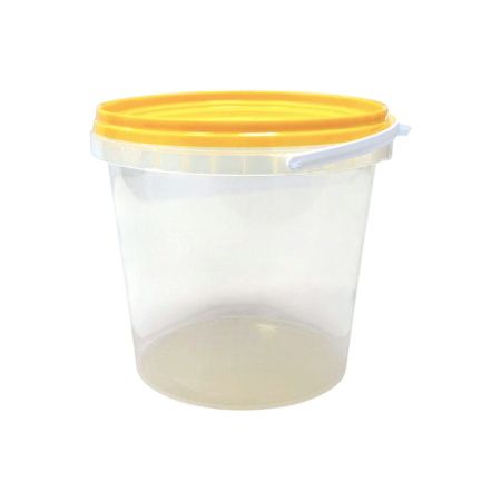 банка 1л прозр. желт. крышка d=130 Пл/200