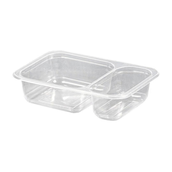 лоток под запайку 187х137х37 прозрачный 2-х секц. 30/70 ЭМ/540 *