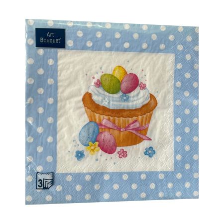 салфетки 3-сл 33х33 БУКЕТ Пасхальный пирог /20