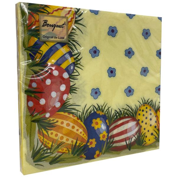 салфетки 3-сл 33х33 БУКЕТ Пасхальные яйца №1 /20