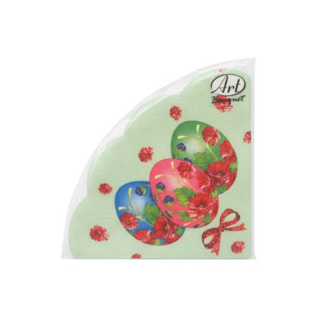 салфетки круглые 3-сл d-32 Rondo Праздничная/12