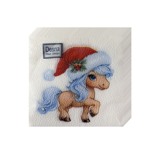 НГ салфетки 2-сл 33х33  Символ года 1/8  /20