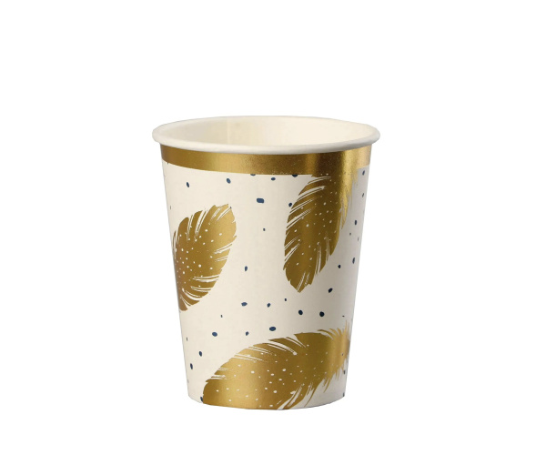 стакан бум. 250мл Золотое перо/6