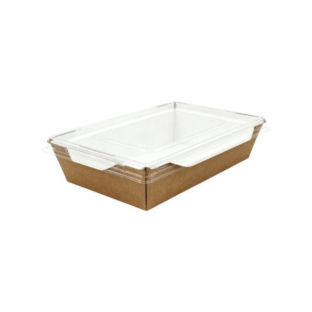 контейнер бум. 400 мл OpSalad DoECO с крышкой/145х95х45/50