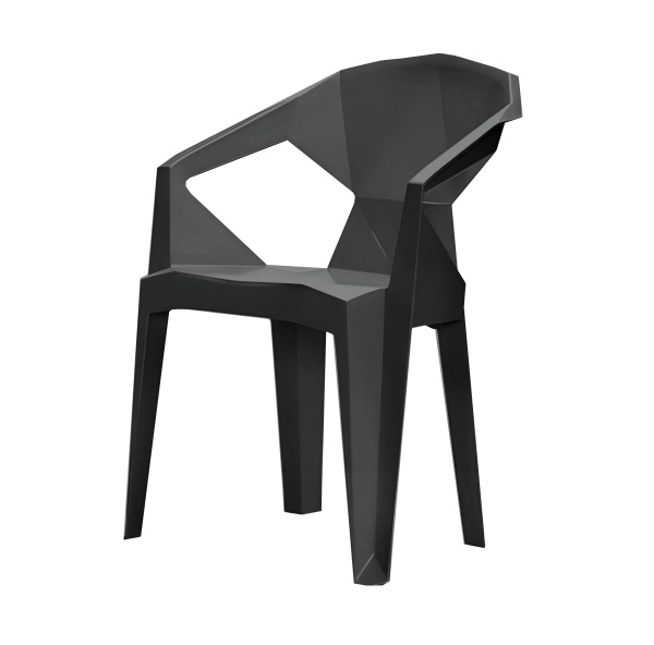 кресло пластиковое серое EPICA