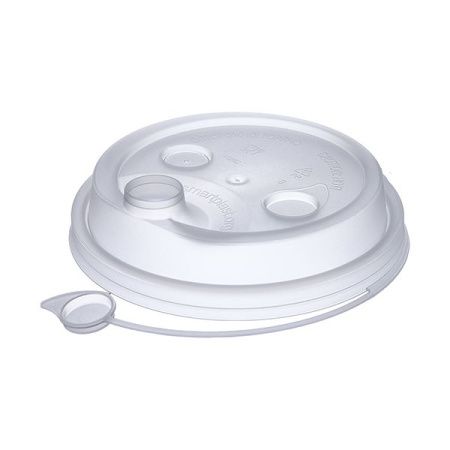 крышка д/стакана 250мл d=80мм прозрачная матовая с питейником ПП СП *