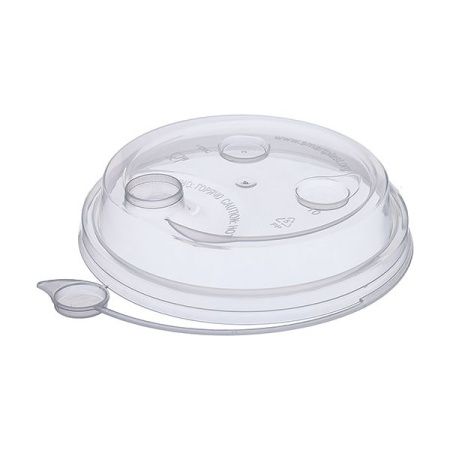 крышка д/стакана 300,400мл d=90мм прозрачная глянцевая с питейником ПП ПР *