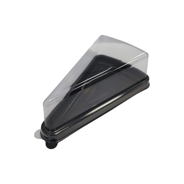 контейнер для кусочка торта LP-T-46 черное дно прозр. крышка*