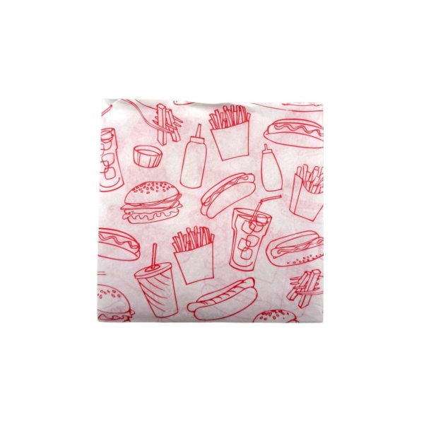 обертка бумажная жиростойкая 300х300 с рис/1000