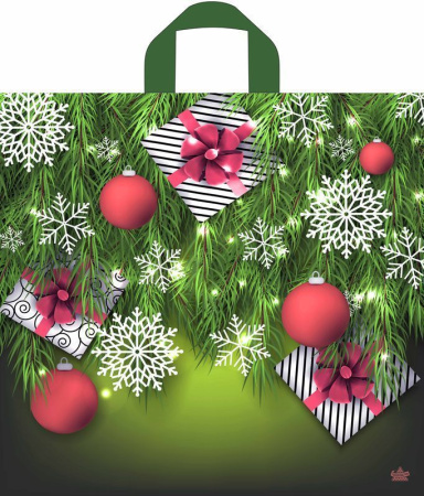 пакет петл. 42х44 Подарки в ёлках НГ