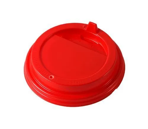 крышка д/стакана 300,400мл d=90мм красная с питейником А *