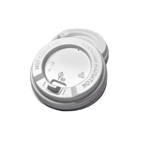 крышка д/стакана 250мл d=80мм белая с питейником Агроэкодом *